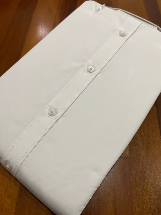 Pure Cotton Pure White Solid Shirt (38 FS)