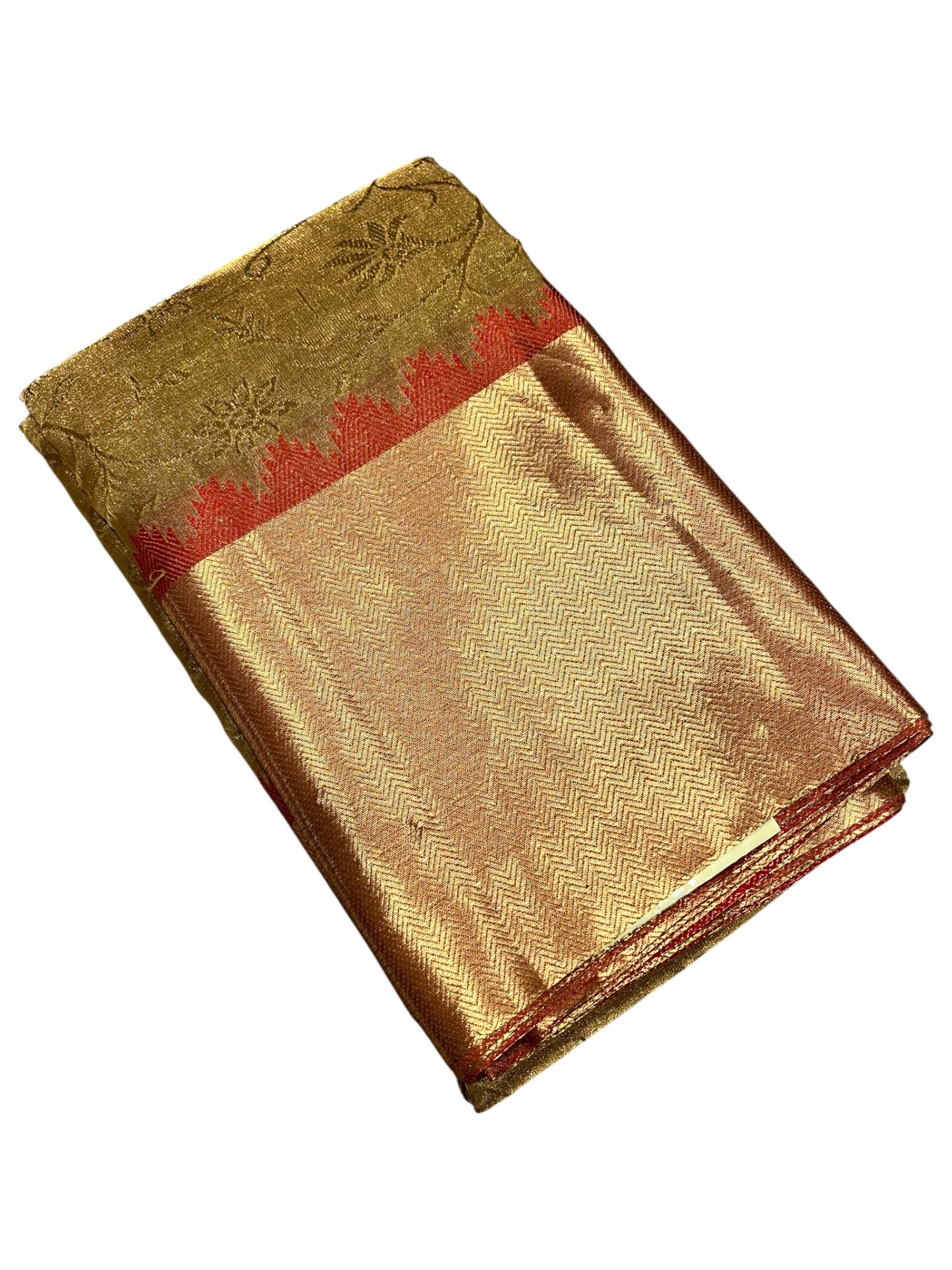 Southloom Pure Handloom Bridal Kanchipuram Silk Saree with Korvai Work