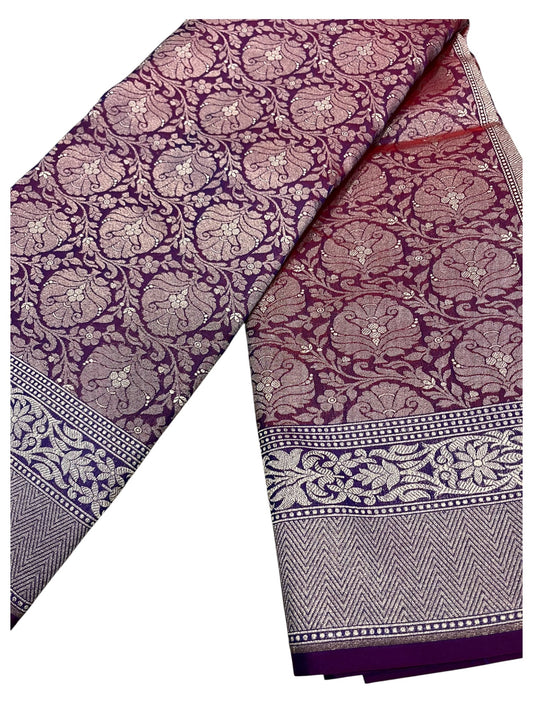 Southloom Banarasi Silk Saree with Woven Work on Body and Borders