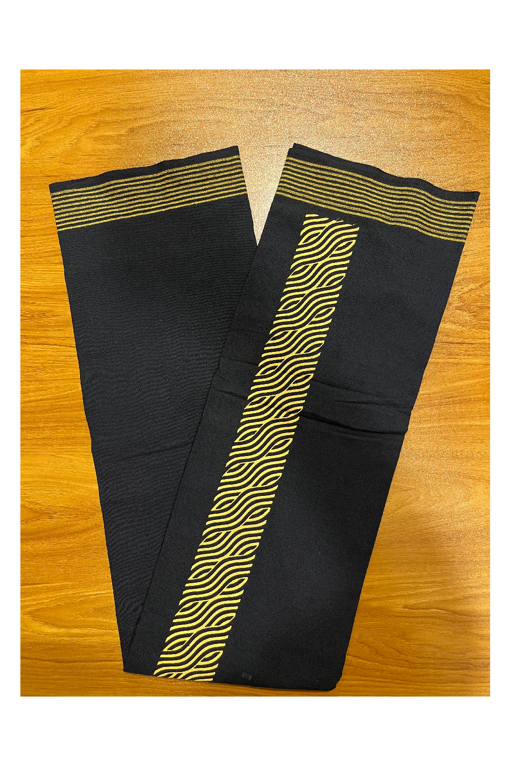 Southloom Black Printed Single Mundu / Otta Mundu / Lungi (South Indian Kerala Dhoti)