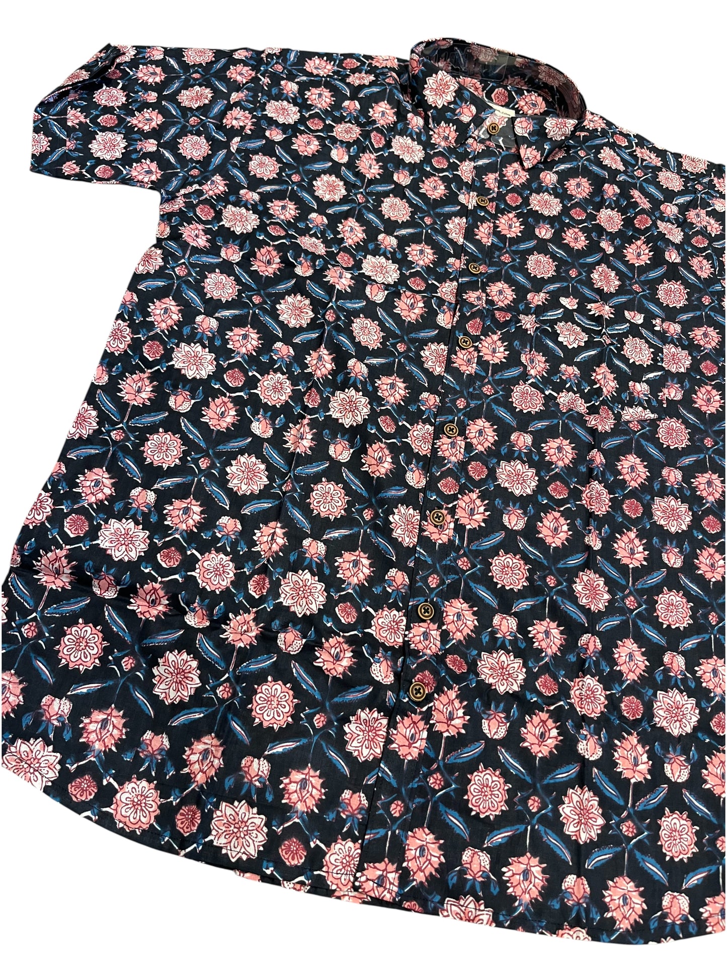 Southloom Jaipur Pure Cotton Printed Shirt For Men (XL)