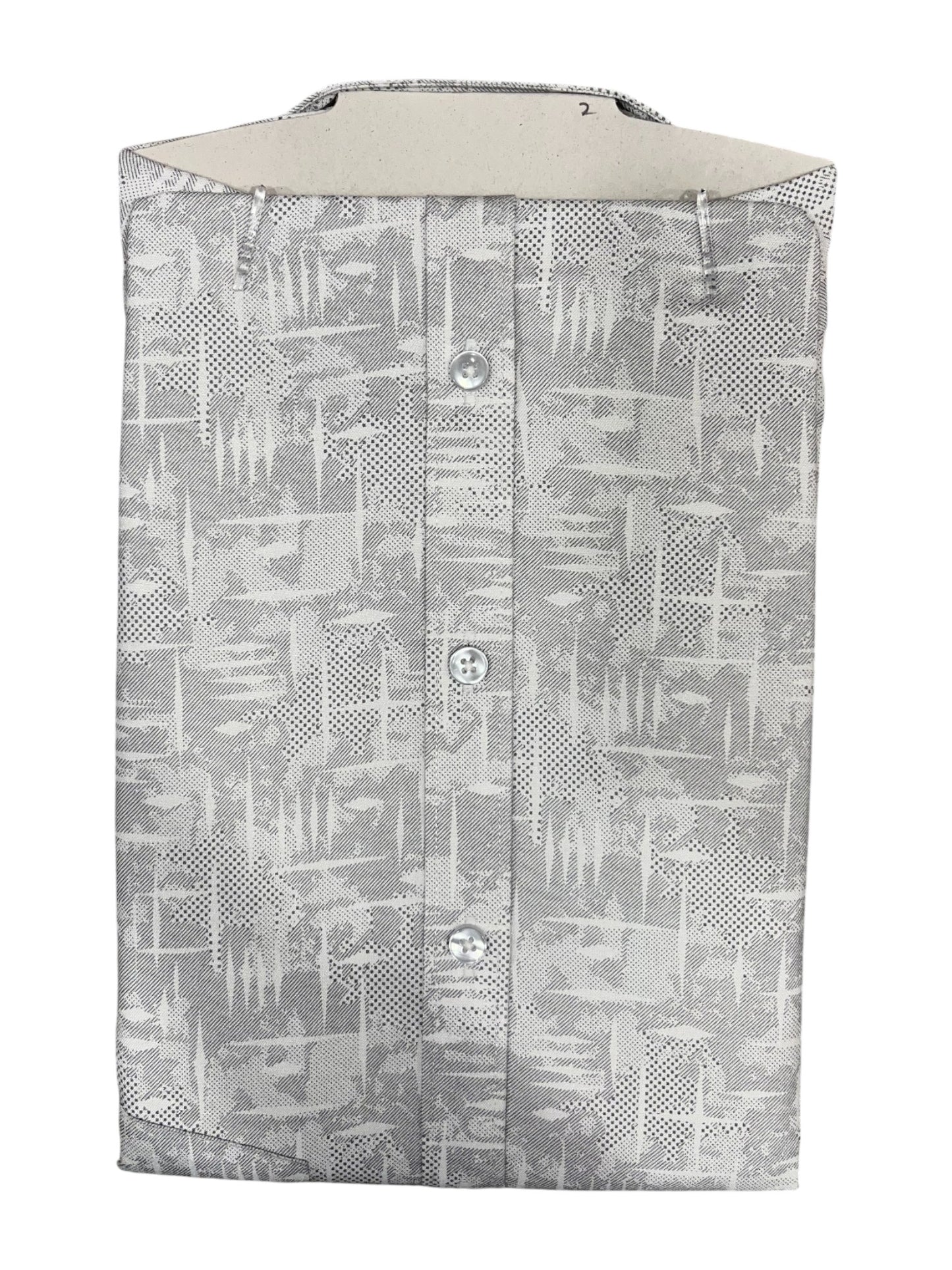 Southloom Pure Cotton Gray Printed Shirt (38 HS)