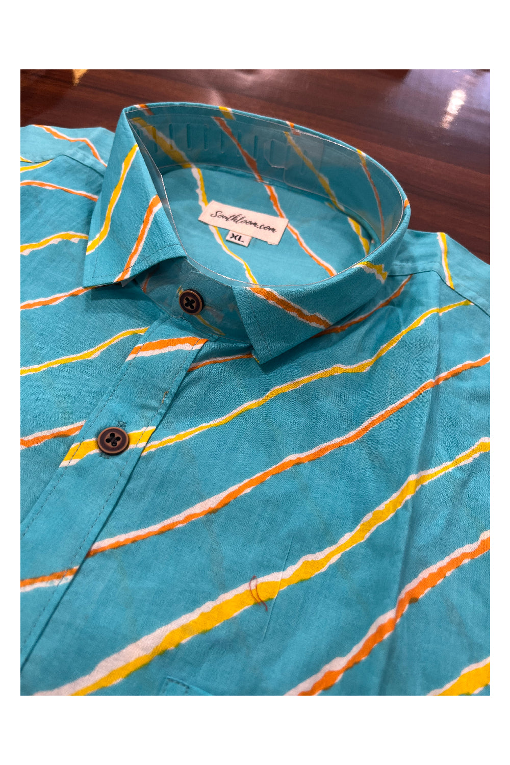 Southloom Jaipur Pure Cotton Printed Shirt For Men (XL)