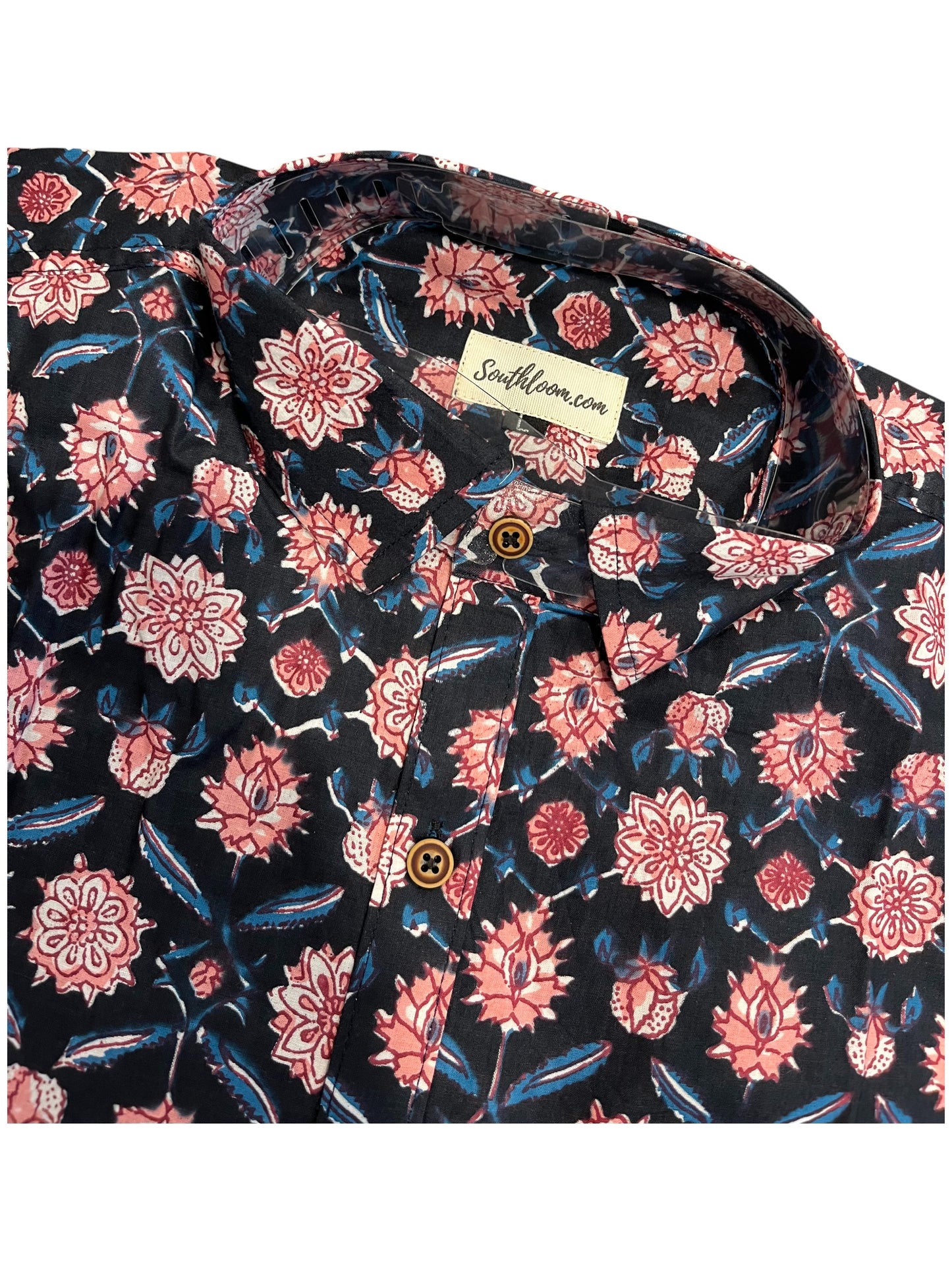 Southloom Jaipur Pure Cotton Printed Shirt For Men (XL)