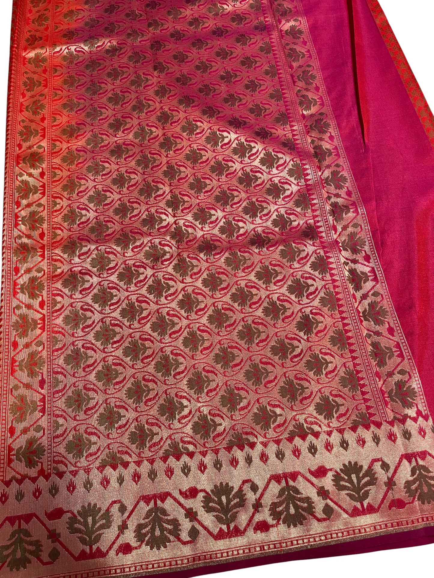 Southloom Banarasi Silk Saree with Woven Work on Body and Borders