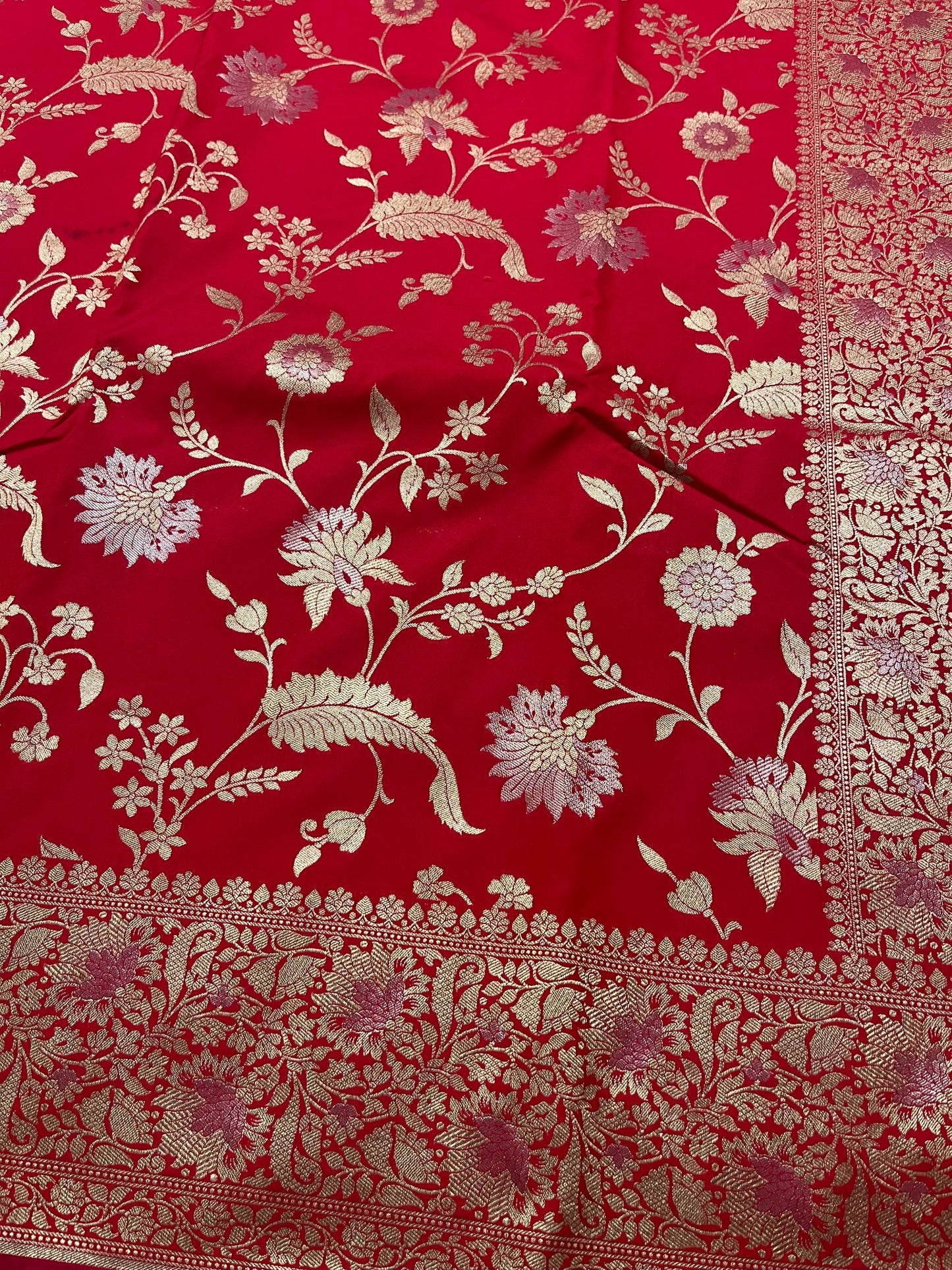 Southloom Pure Banarasi Silk Saree with Woven Work on Body and Borders