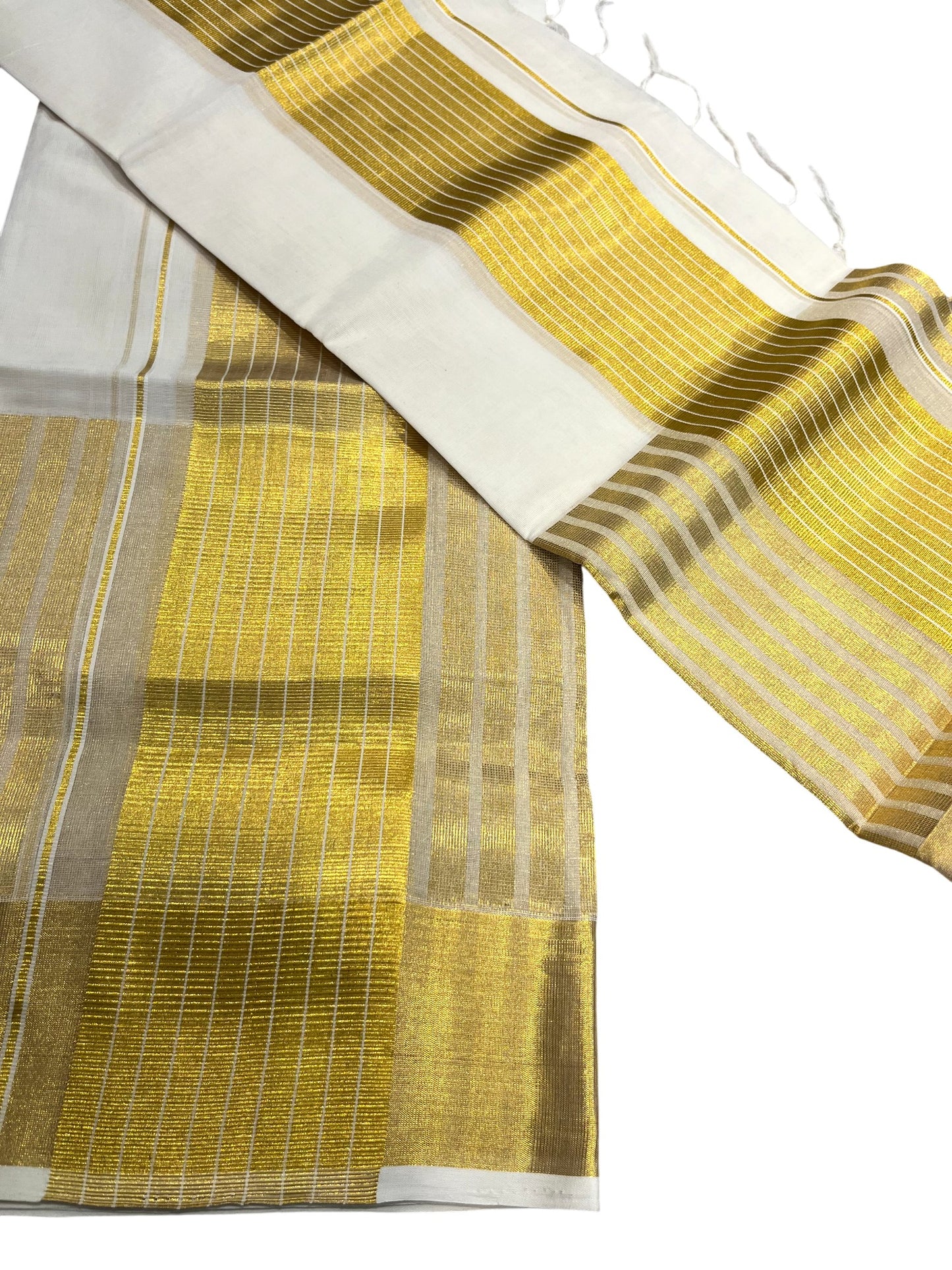 Southloom Super Premium Balaramapuram Handloom Cotton Unakkupaavu Wedding Pudava Set Mundu