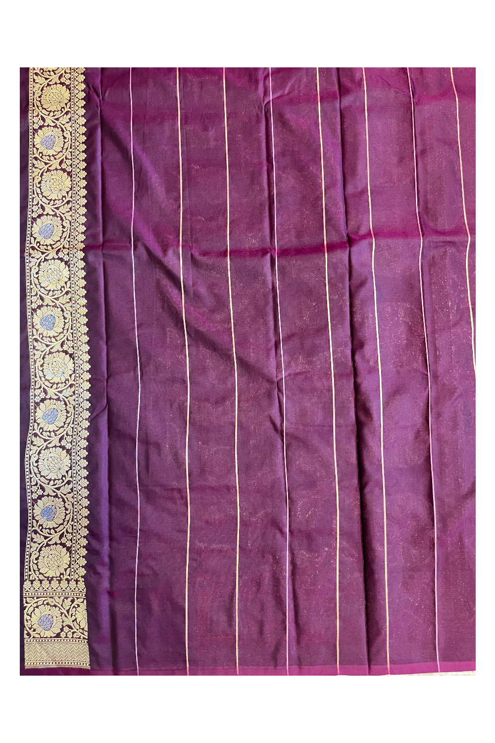 Southloom Banarasi Georgette Woven Work Saree in Green and Magenta