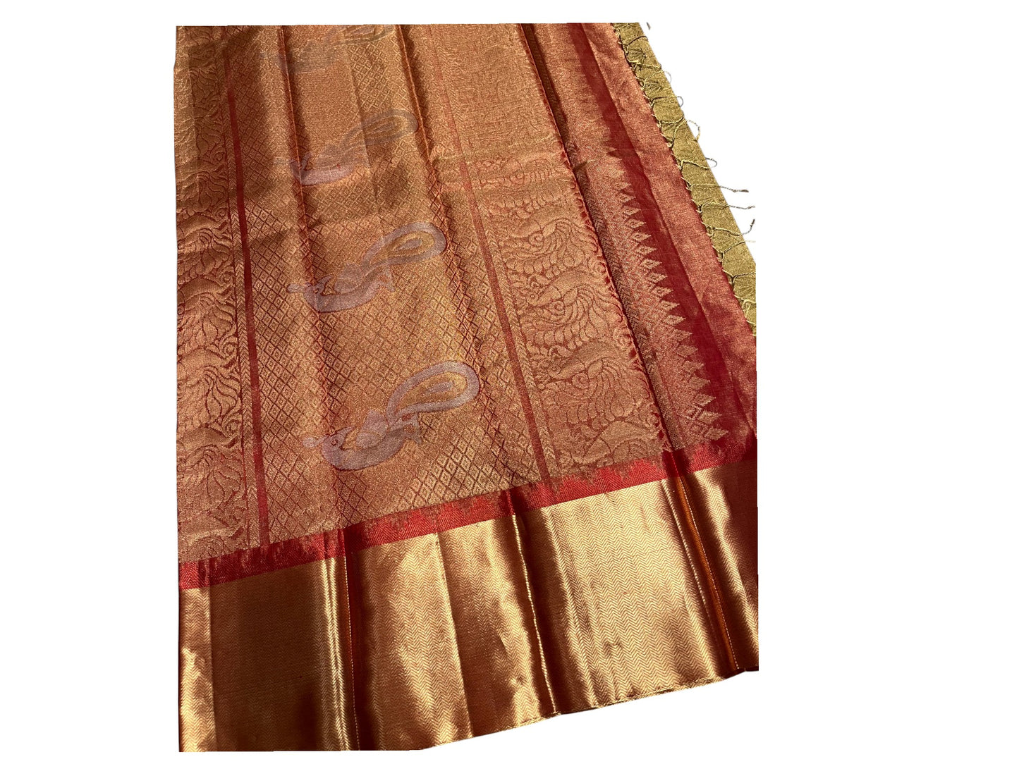 Southloom Pure Handloom Bridal Kanchipuram Silk Saree with Korvai Work