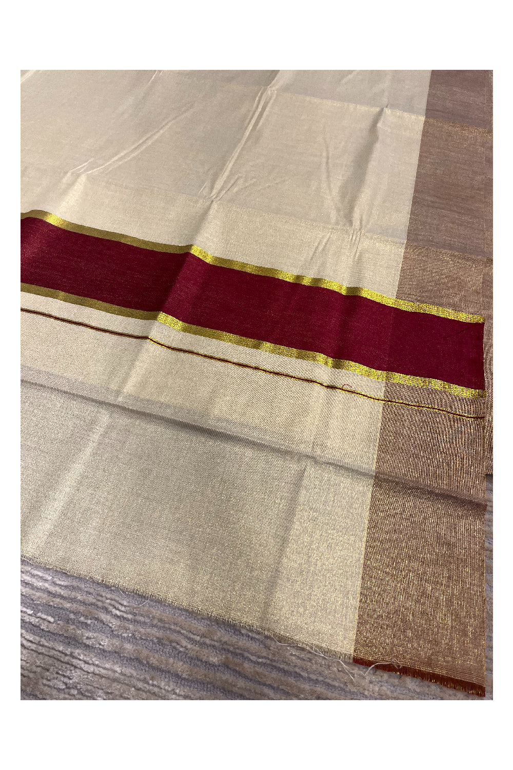 Southloom Kerala Tissue Kasavu Saree