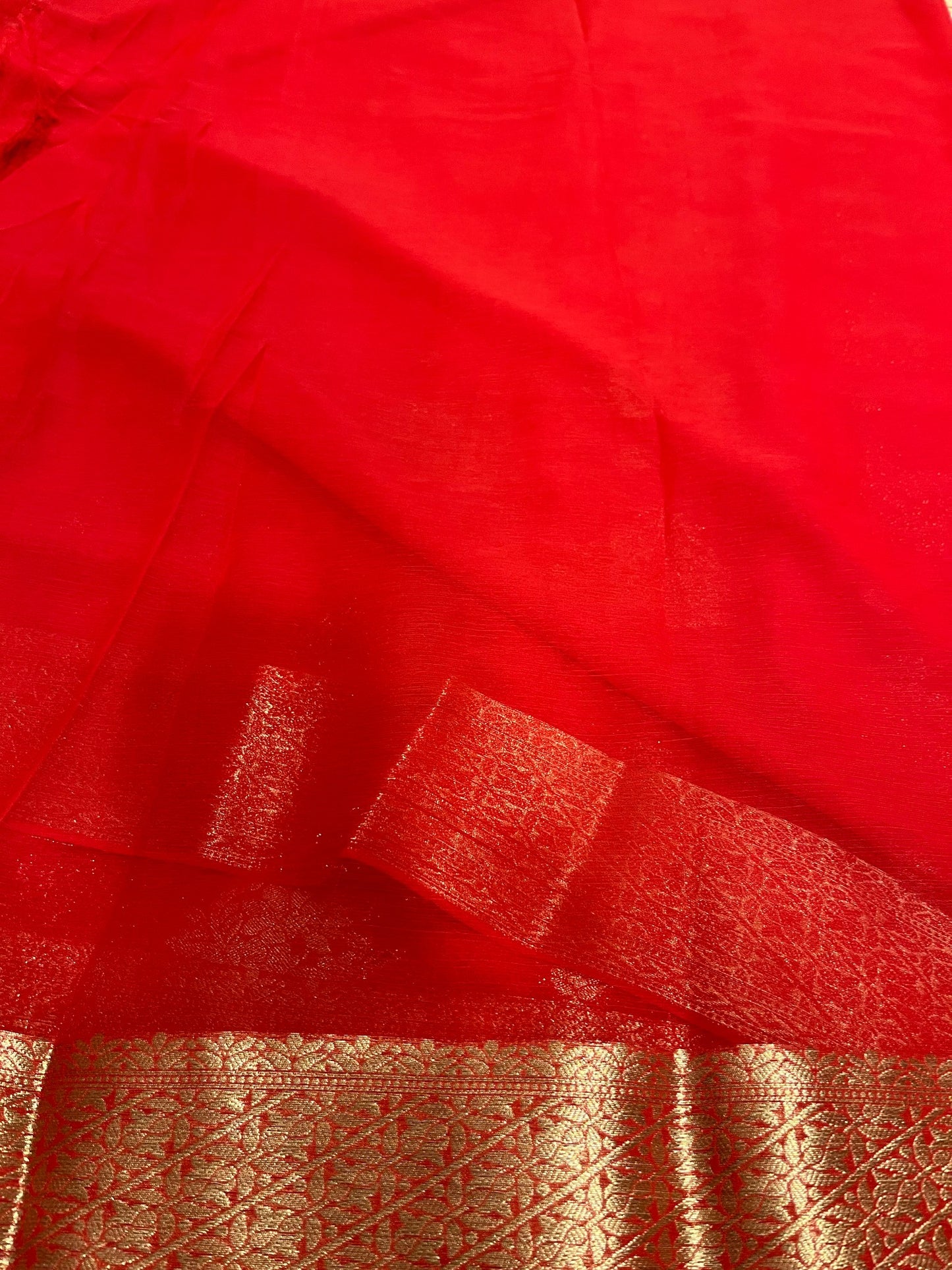Southloom Georgete Banarasi Silk Saree