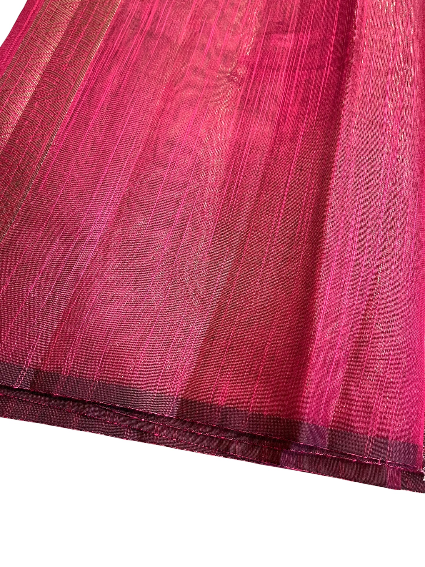 Southloom Banarasi Silk Saree with Woven Work on Body and Borders (Magenta)
