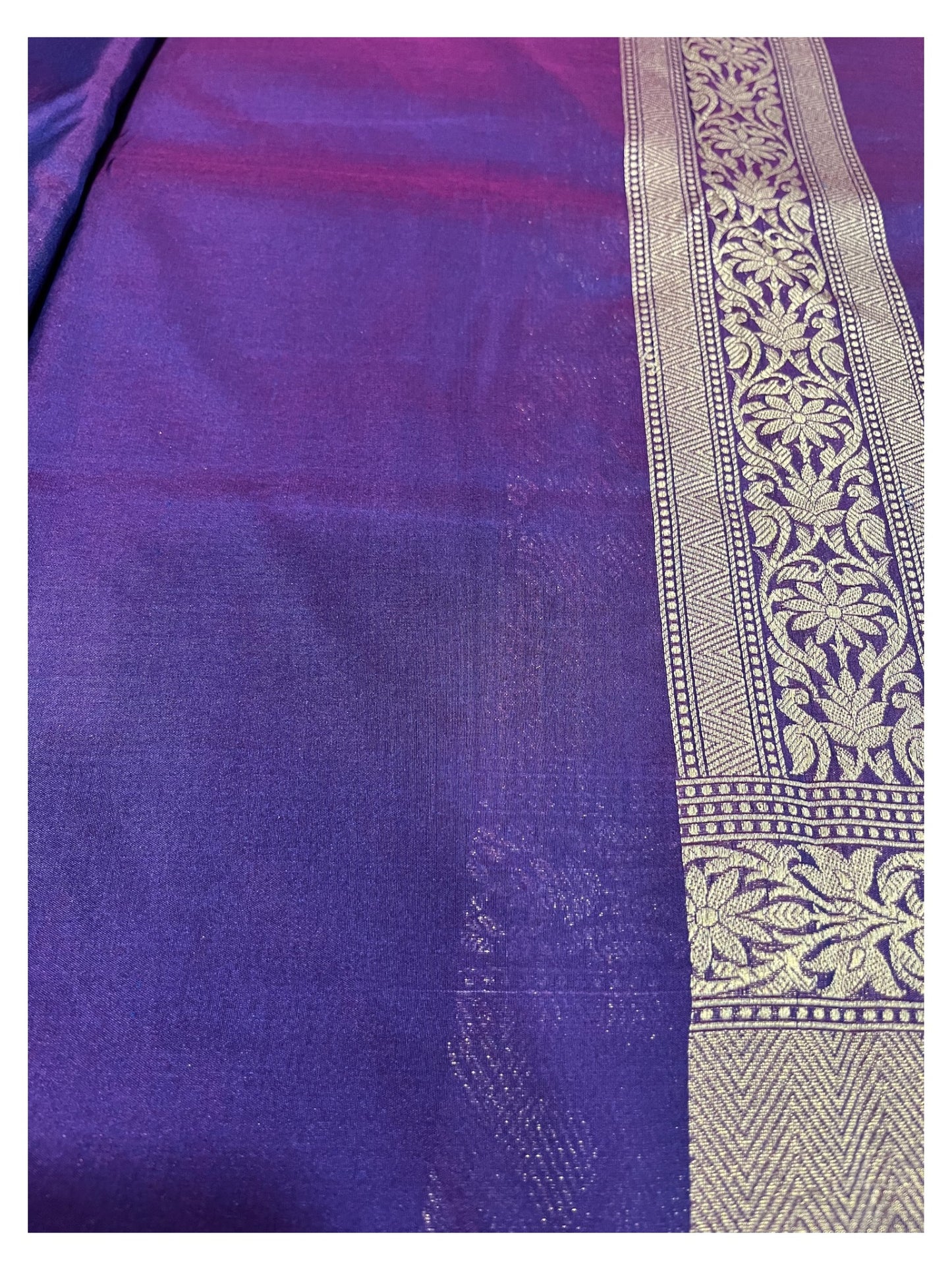 Southloom Banarasi Silk Saree with Woven Work on Body and Borders