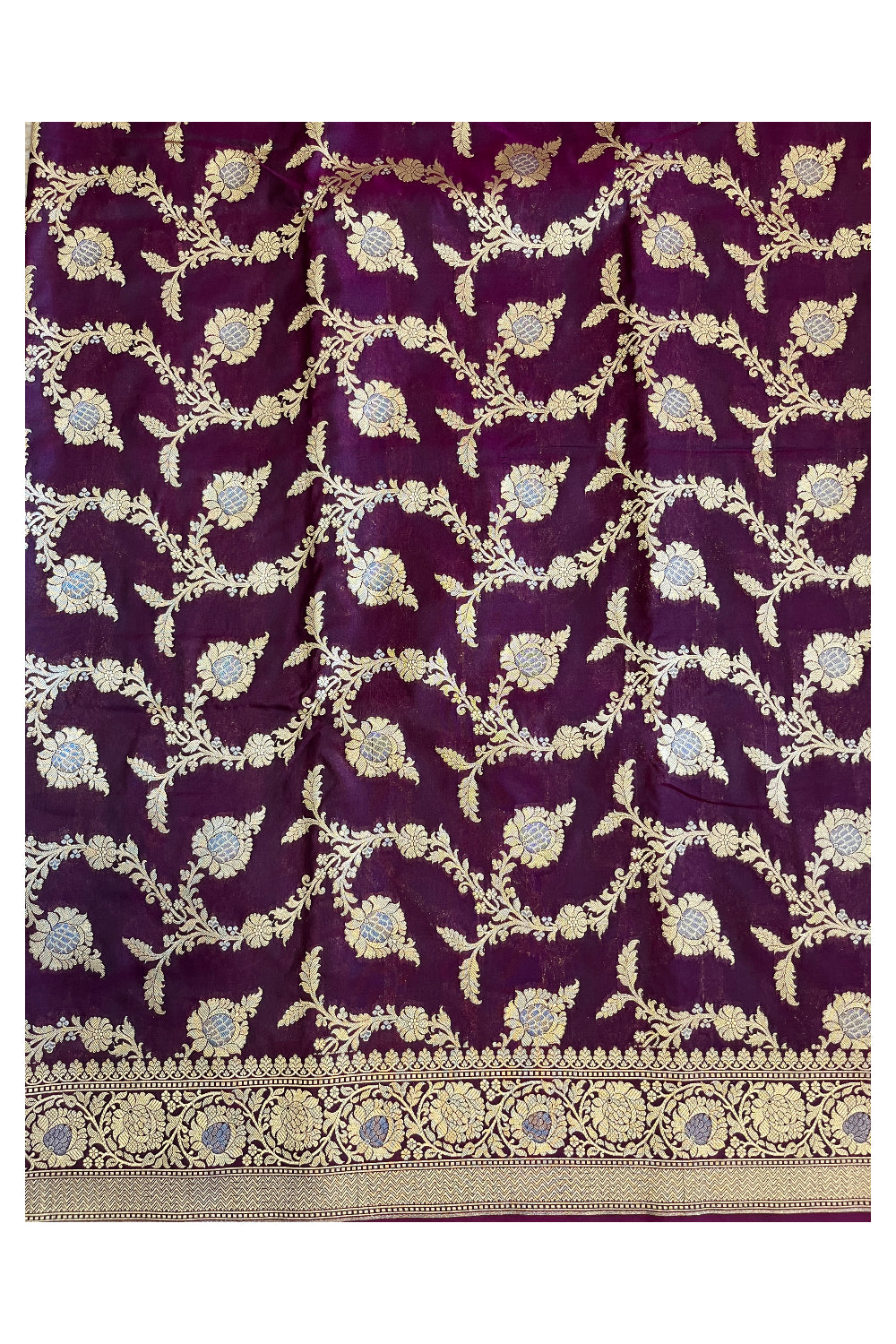 Southloom Banarasi Silk Saree with Woven Work in Purple