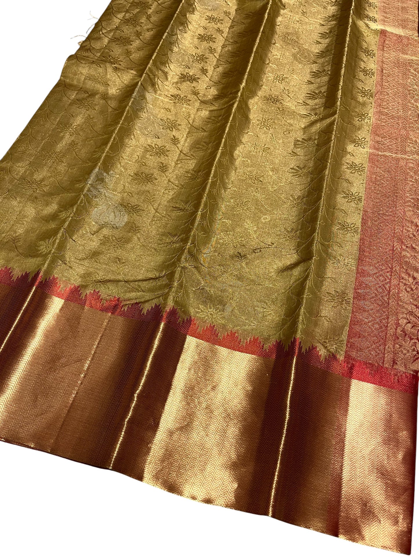 Southloom Pure Handloom Bridal Kanchipuram Silk Saree with Korvai Work