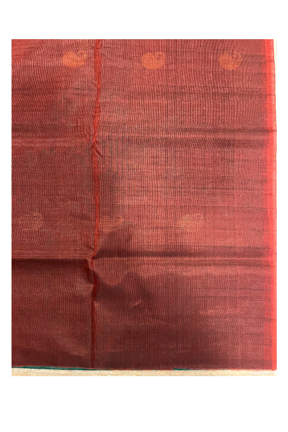 Southloom Pure Handloom Cotton Silk Saree With Handwoven Work Across Body and Blouse in Green And Brown