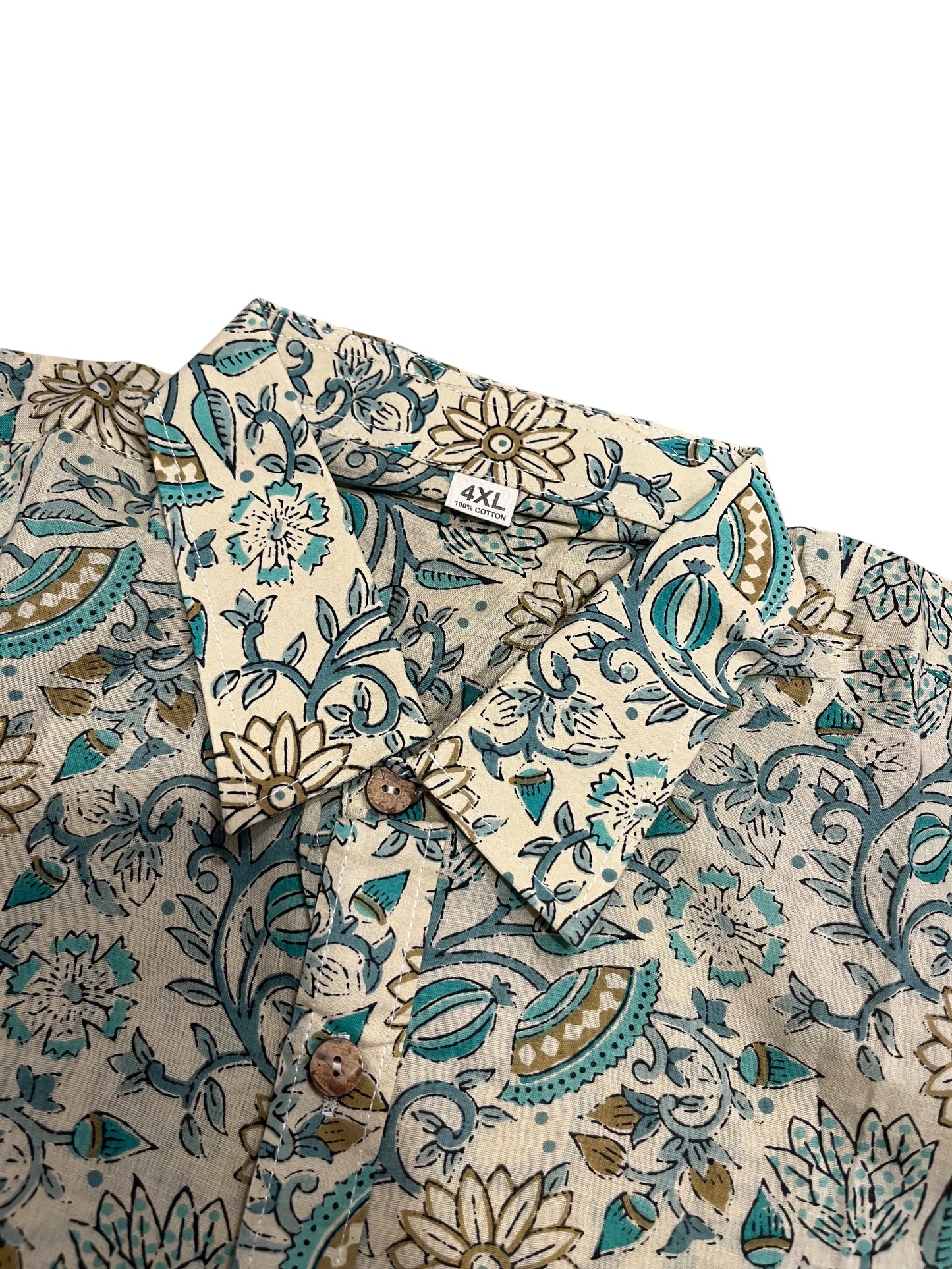 Southloom Jaipur Pure Cotton Printed Shirt For Men (4XL)