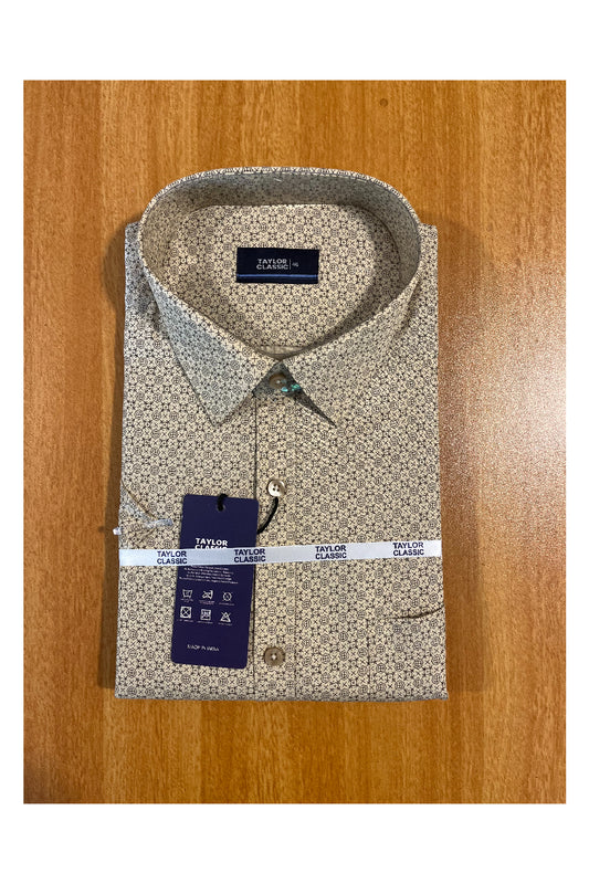 Pure Cotton Yellow Printed Shirt SLSHIRT 46 HS