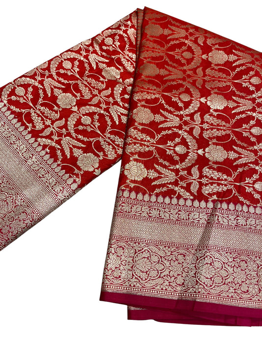 Southloom Banarasi Silk Saree with Woven Work on Body and Borders