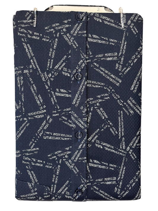 Southloom Pure Cotton Blue Printed Shirt (40 HS)