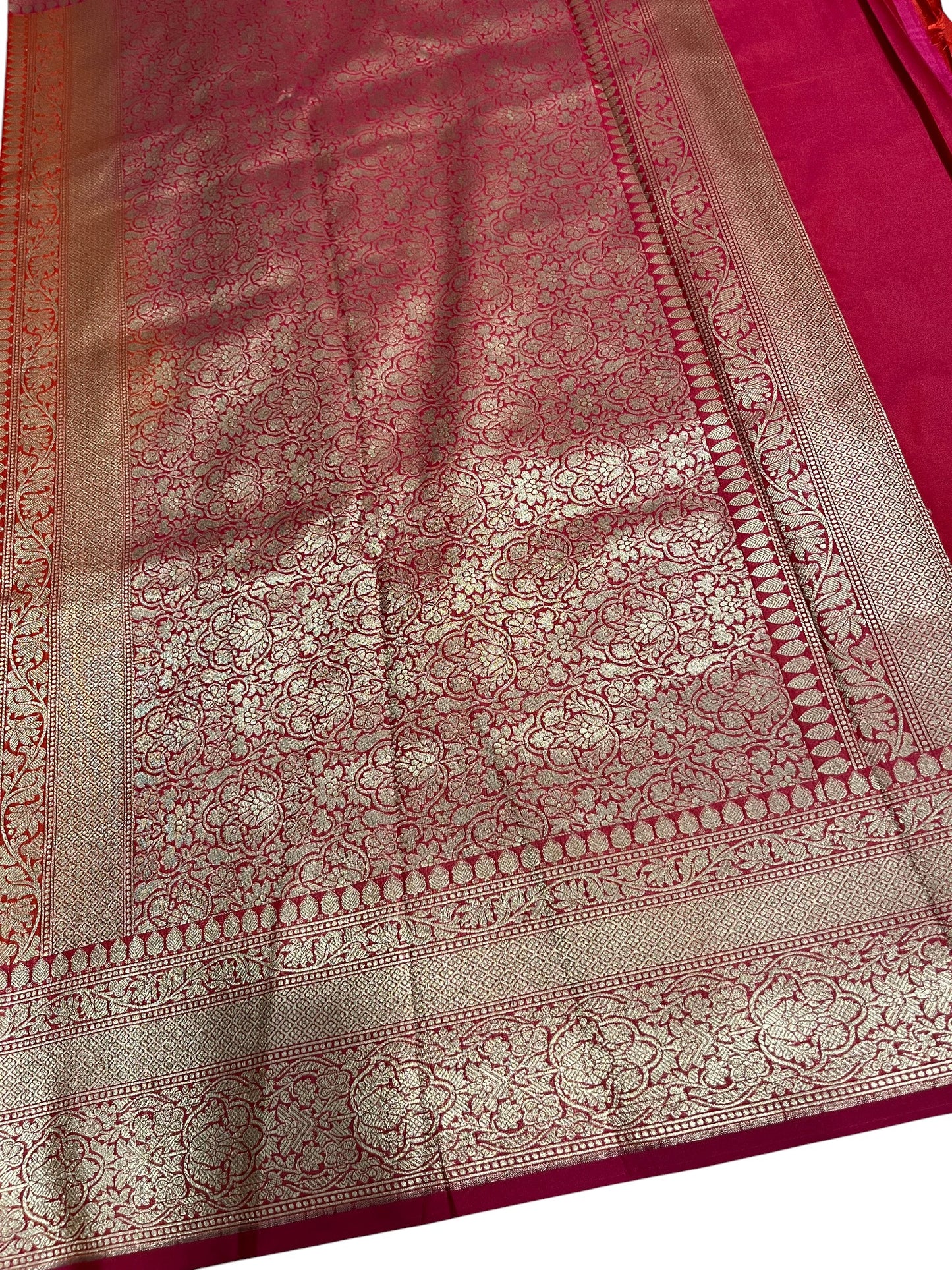 Southloom Banarasi Silk Saree with Woven Work on Body and Borders
