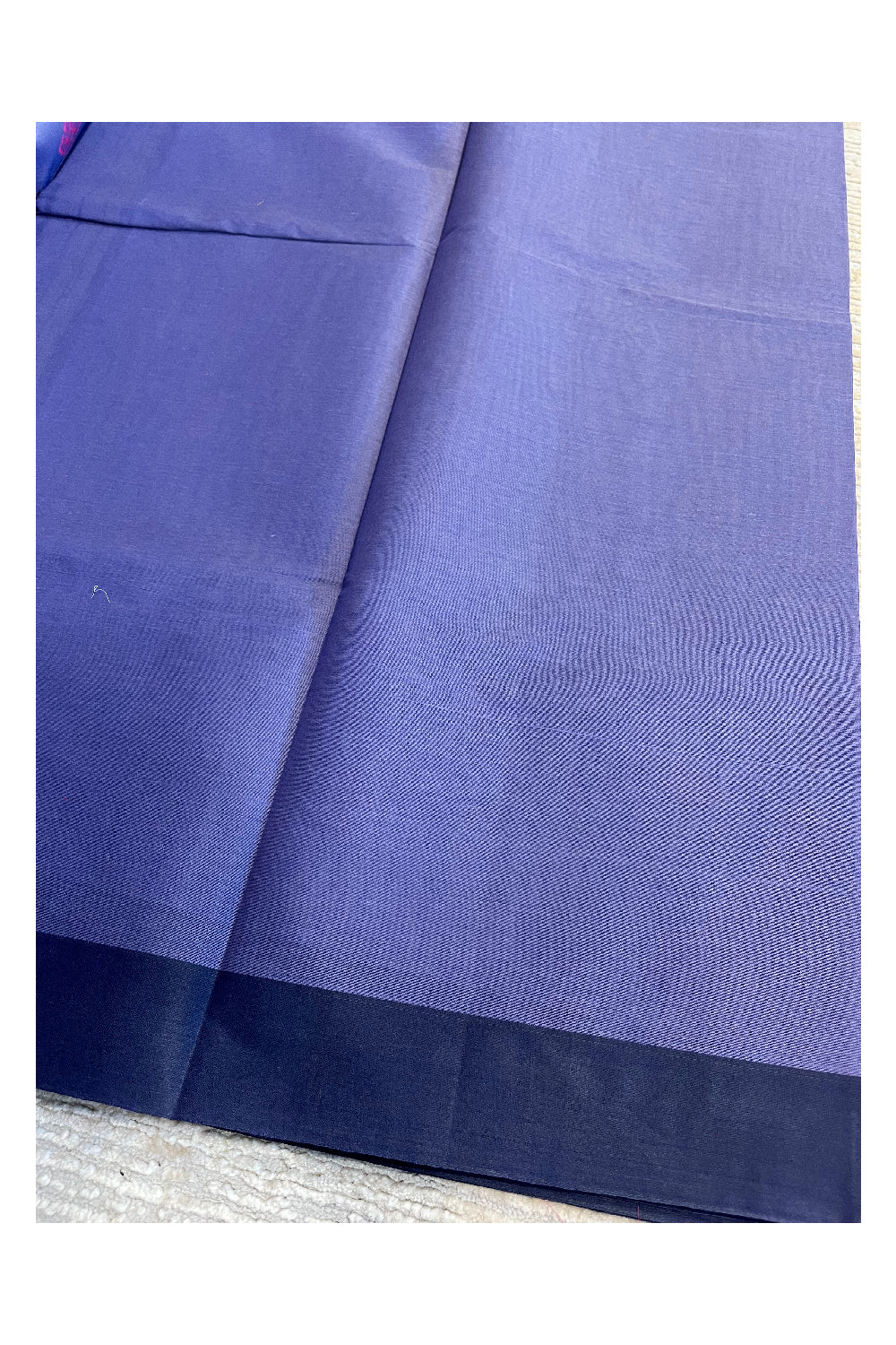 Southloom Kerala Cotton Saree with Floral Woven Works Across Body in Blue