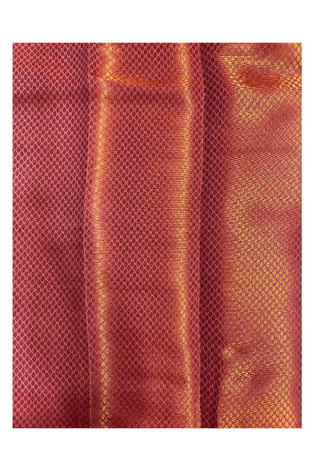 Southloom Banarasi Silk Brocade Bridal Saree WIth Woven Borders And Blouse Piece in Gold And Pink
