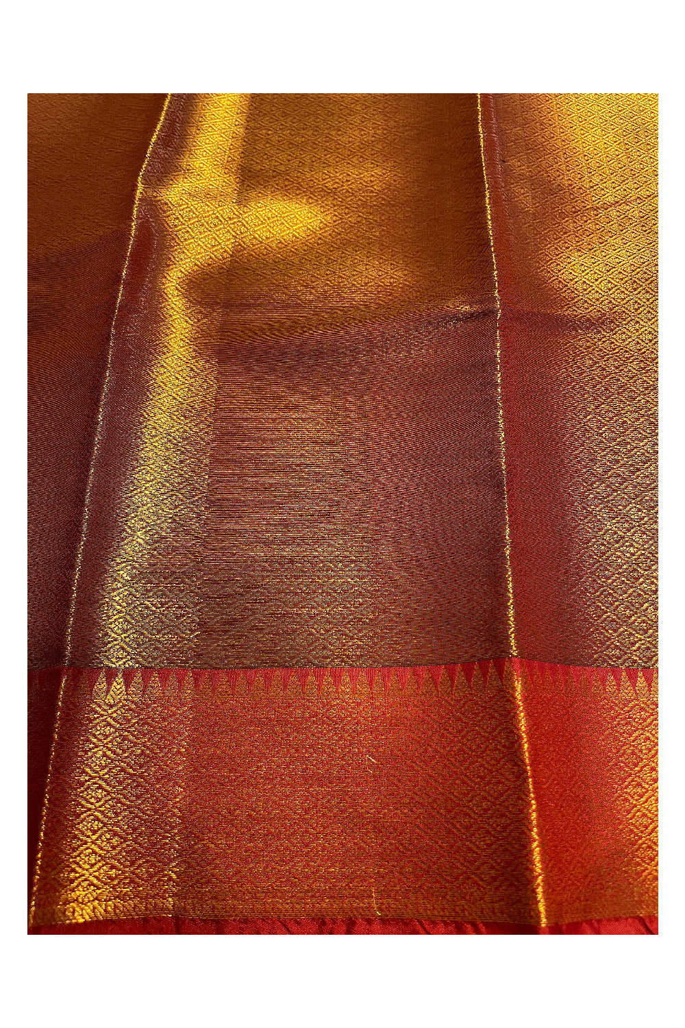 Southloom Banarasi Silk Brocade Bridal Saree WIth Woven Borders And Blouse Piece in Blue and Red And Blue
