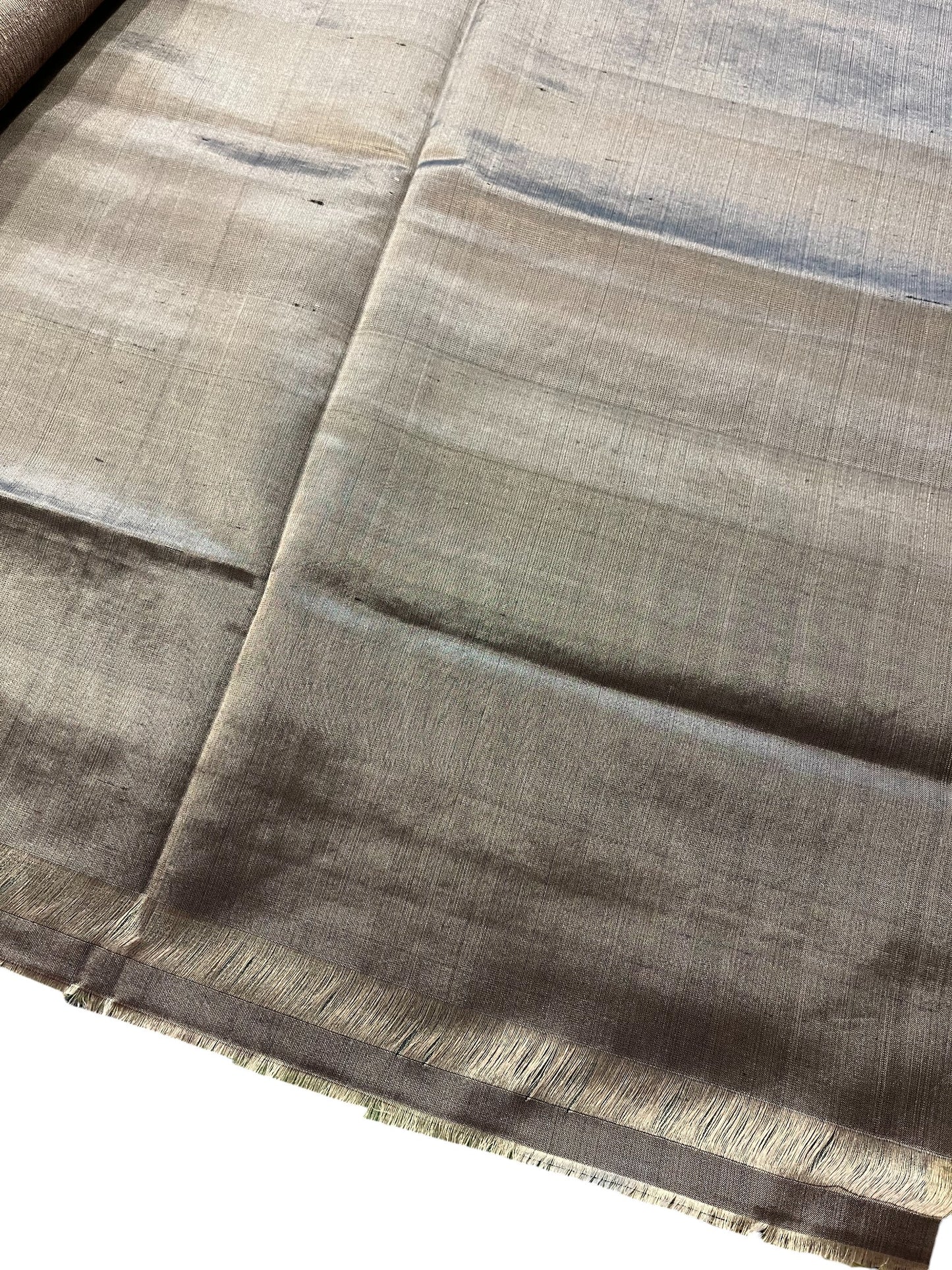 Southloom Pure Handloom Bridal Kanchipuram Silk Saree with Korvai Work (Blue & Grey)