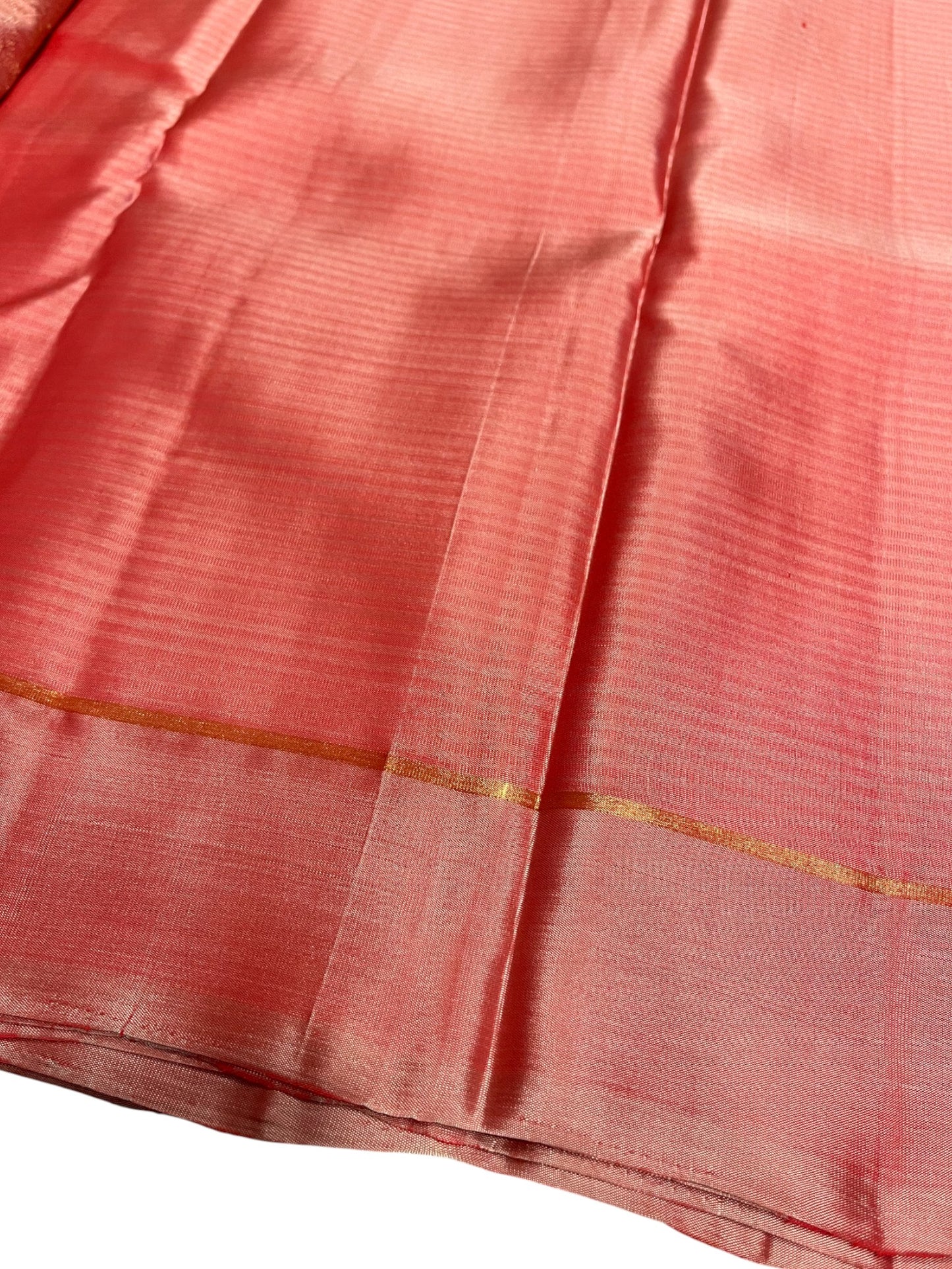Southloom Pure Handloom Kanchipuram Silk Saree with Butta Work (Orange)