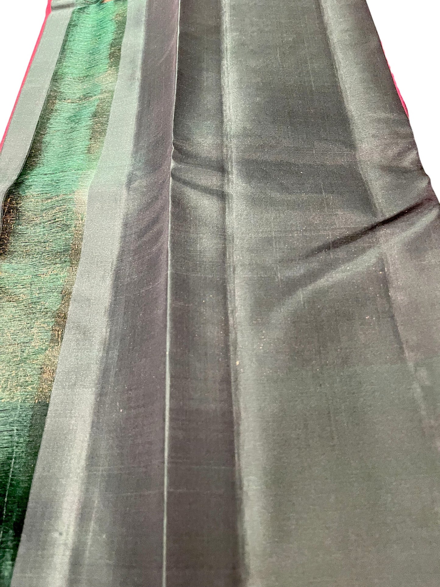 Southloom Pure Handloom Kanchipuram Silk Saree with Butta Work (Maroon & Green)