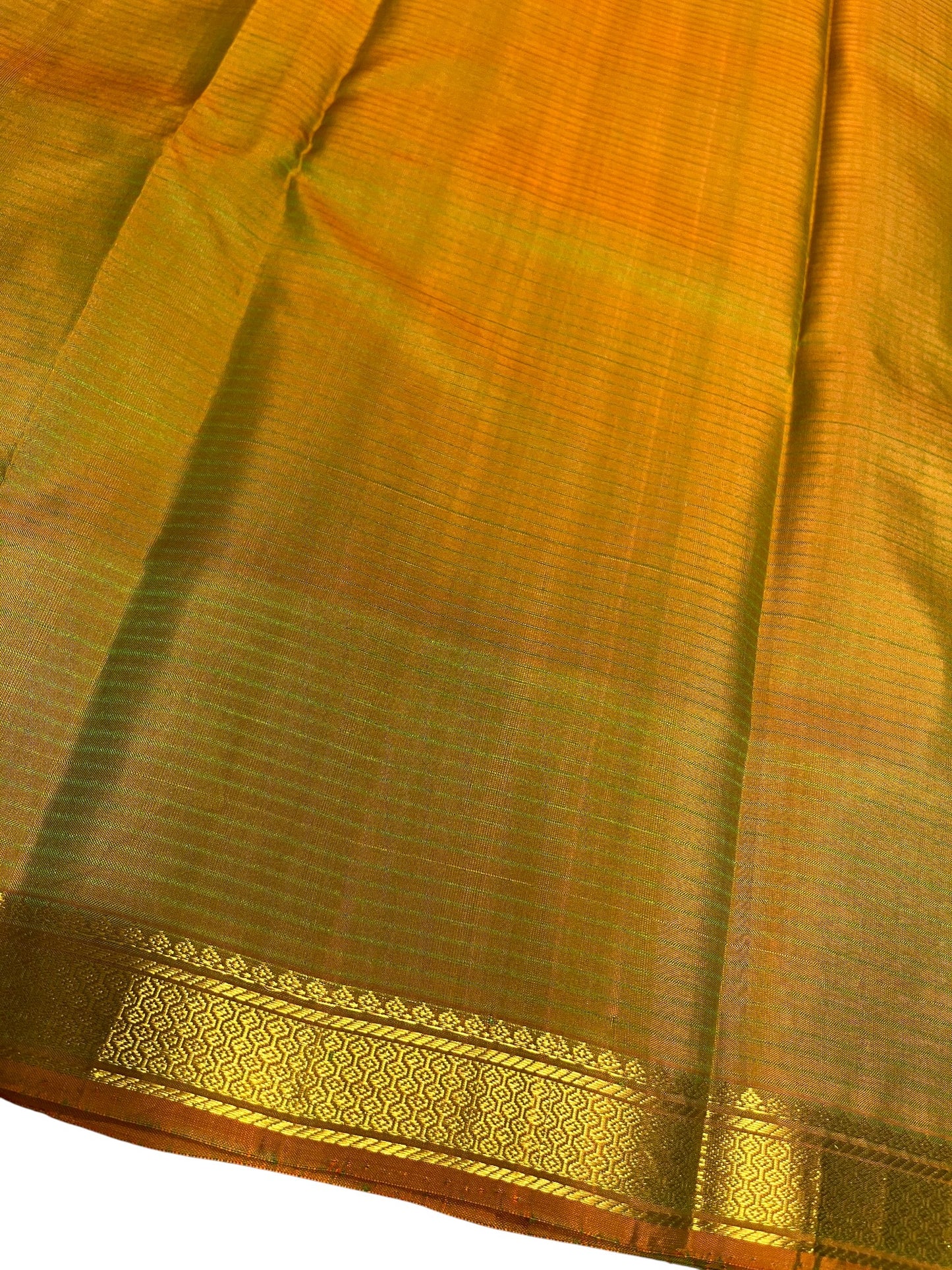 Southloom Pure Handloom Bridal Kanchipuram Silk Saree with Korvai Work (Green)