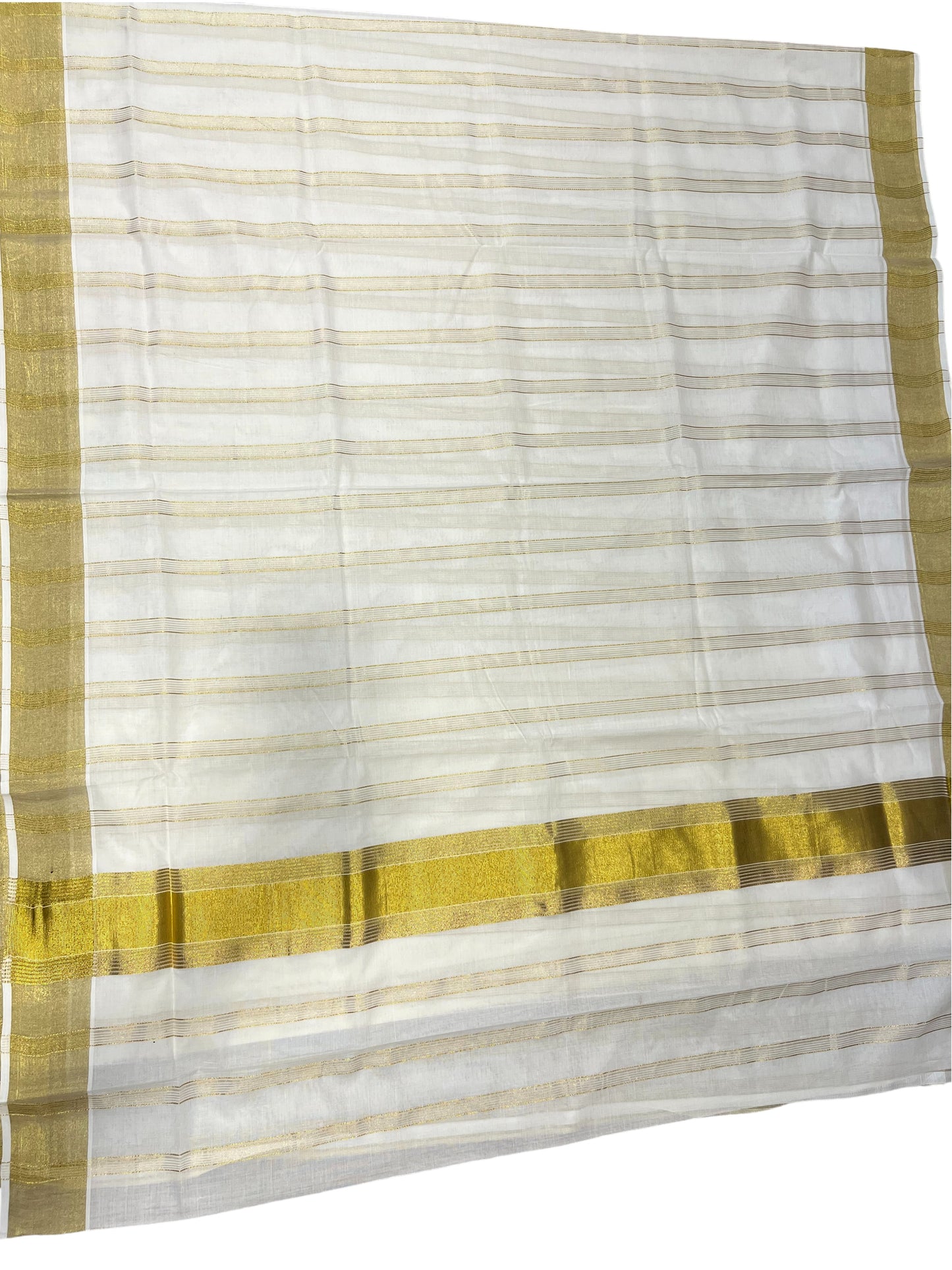 Southloom Pure Cotton Kerala Kasavu Lines Saree