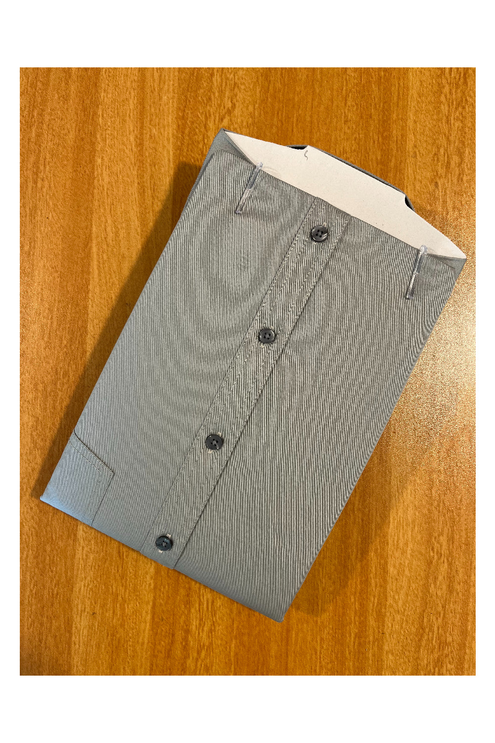 Pure Cotton Grey Solid Shirt SLSHIRT 46 FS