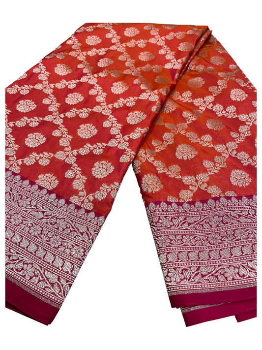 Southloom Banarasi Silk Saree with Woven Work on Body and Borders