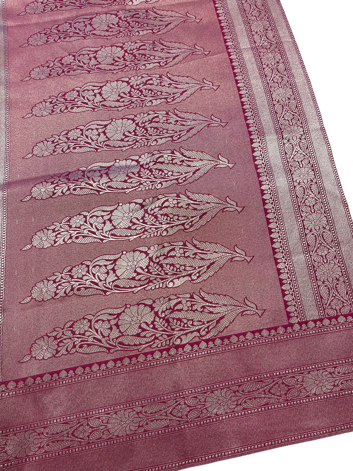 Southloom Pure Banarasi Silk Saree with Woven Work on Body and Borders