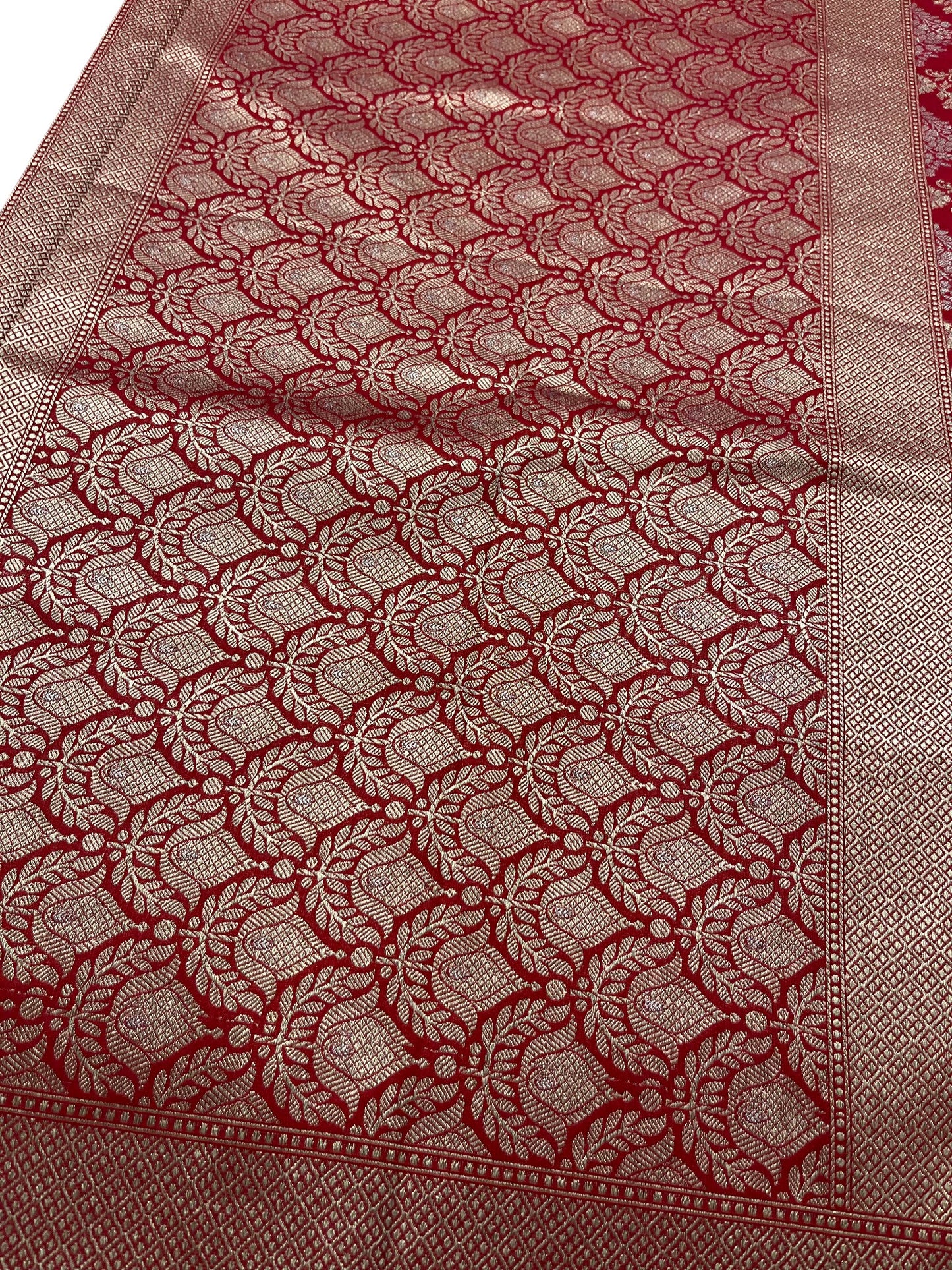Southloom Pure Banarasi Silk Saree with Woven Work on Body and Borders