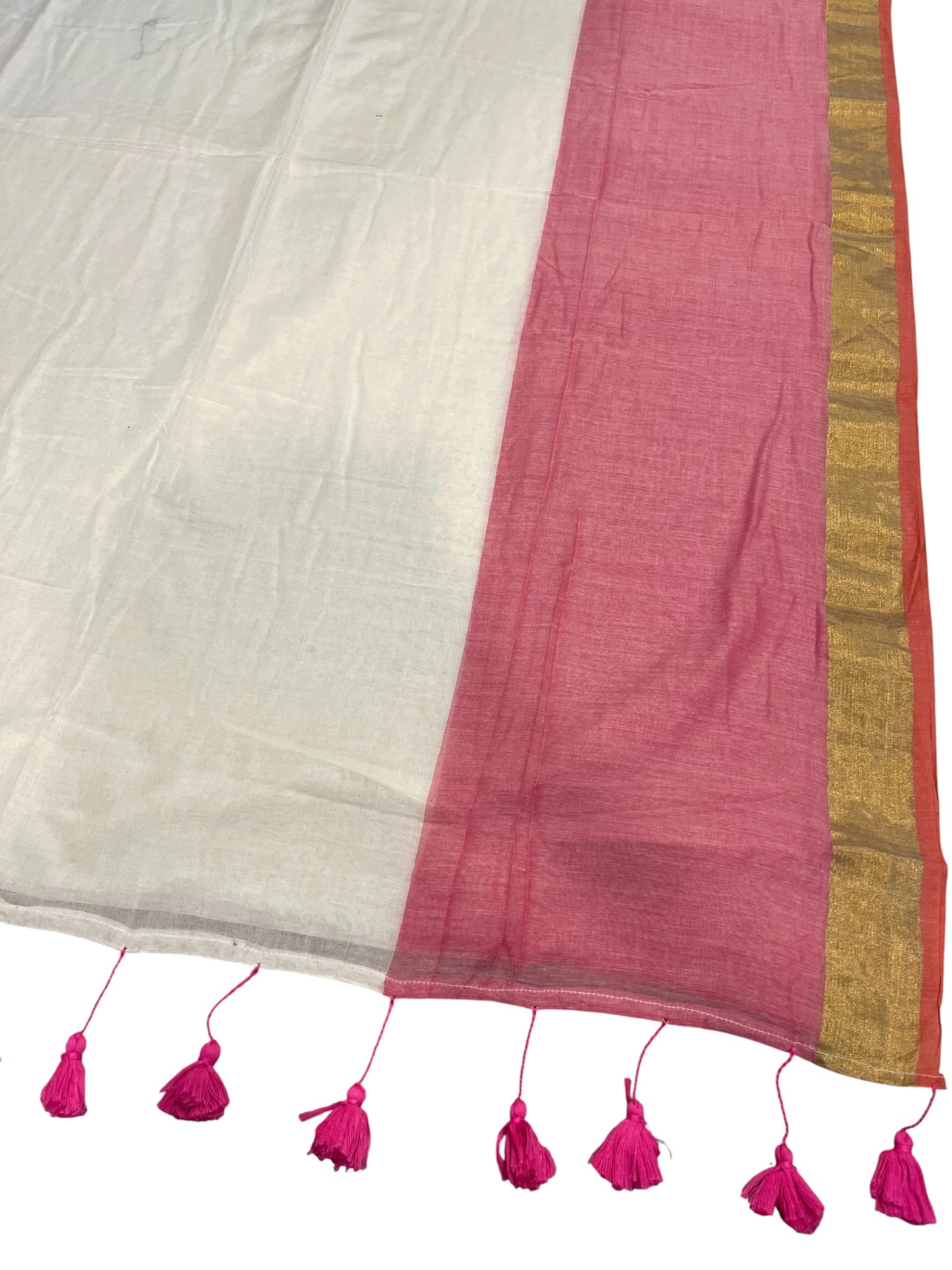 Southloom Mul Cotton 120 x 120 Soft Fabric Saree in Pink Colour