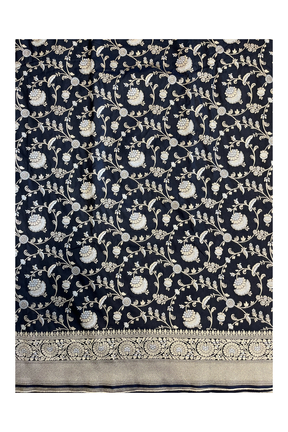 Southloom Banarasi Silk Saree with Woven Work in Blue