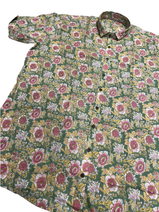 Southloom Jaipur Pure Cotton Printed Shirt For Men (4XL)