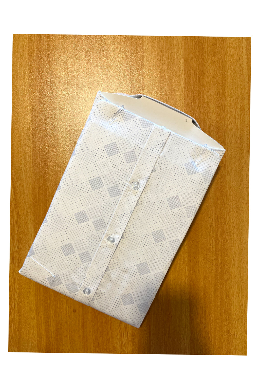 Pure Cotton White Printed Shirt (42 FS)