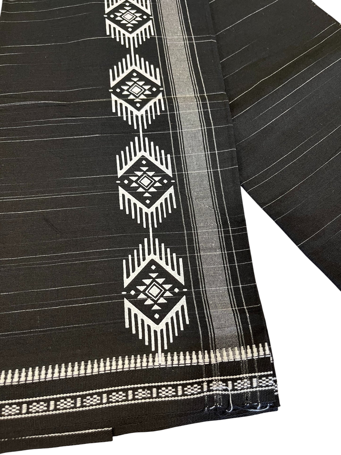 Southloom Black Printed Single Mundu / Otta Mundu / Lungi (South Indian Kerala Dhoti)