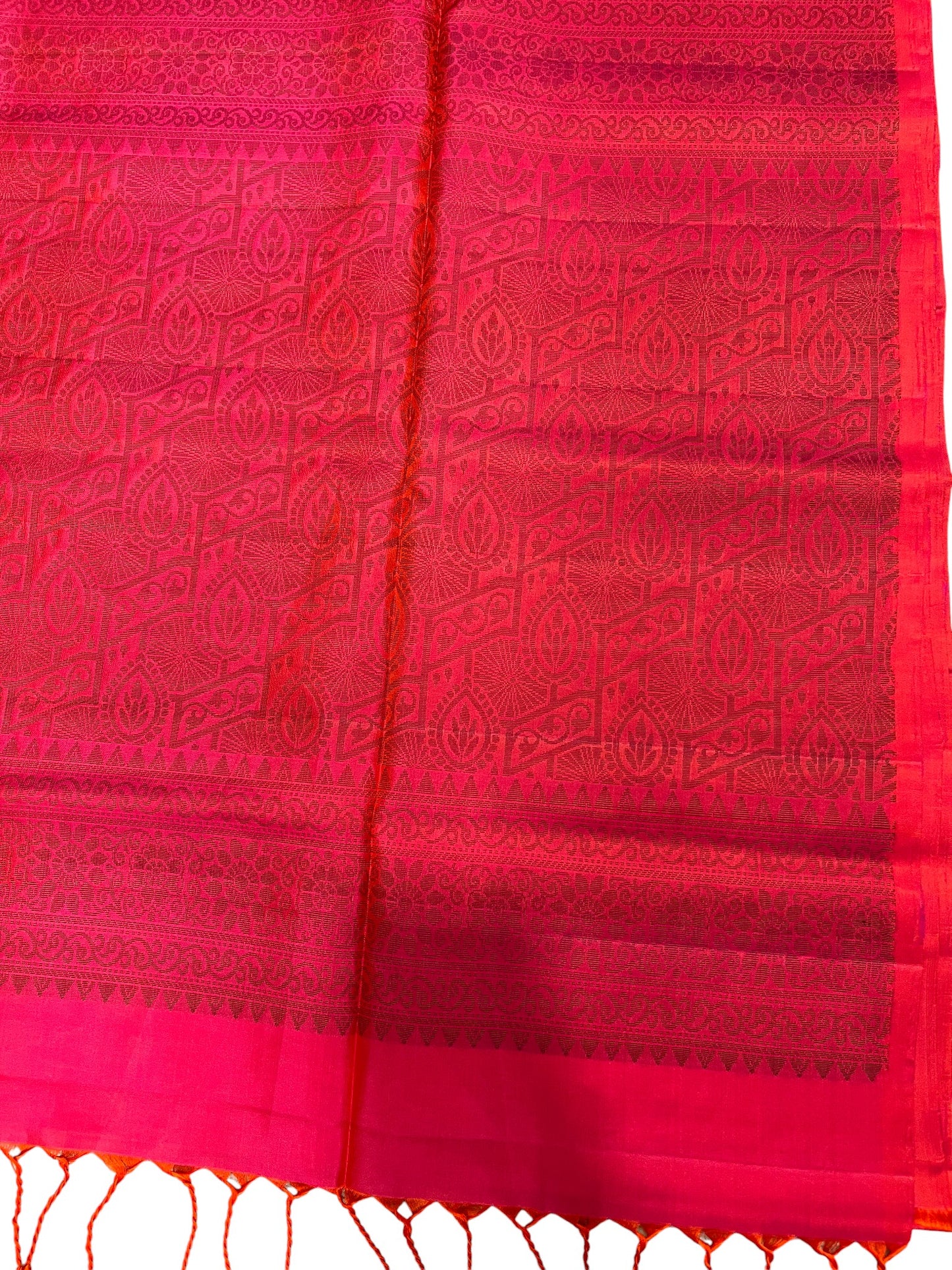 Southloom Pure Handloom Kanchipuram Silk Saree with Korvai Work (Magenta)