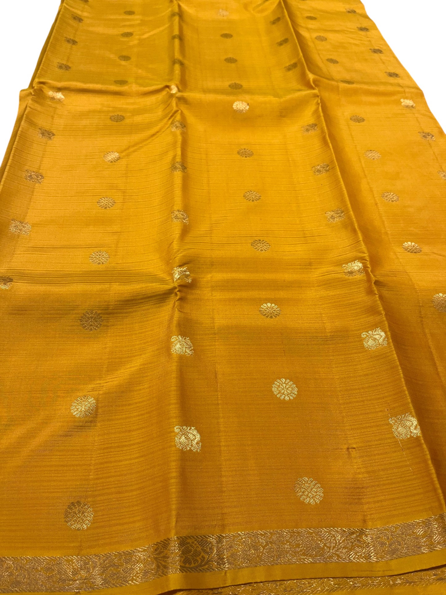 Southloom Pure Handloom Bridal Kanchipuram Silk Saree with Korvai Work(Yellow&Blue)