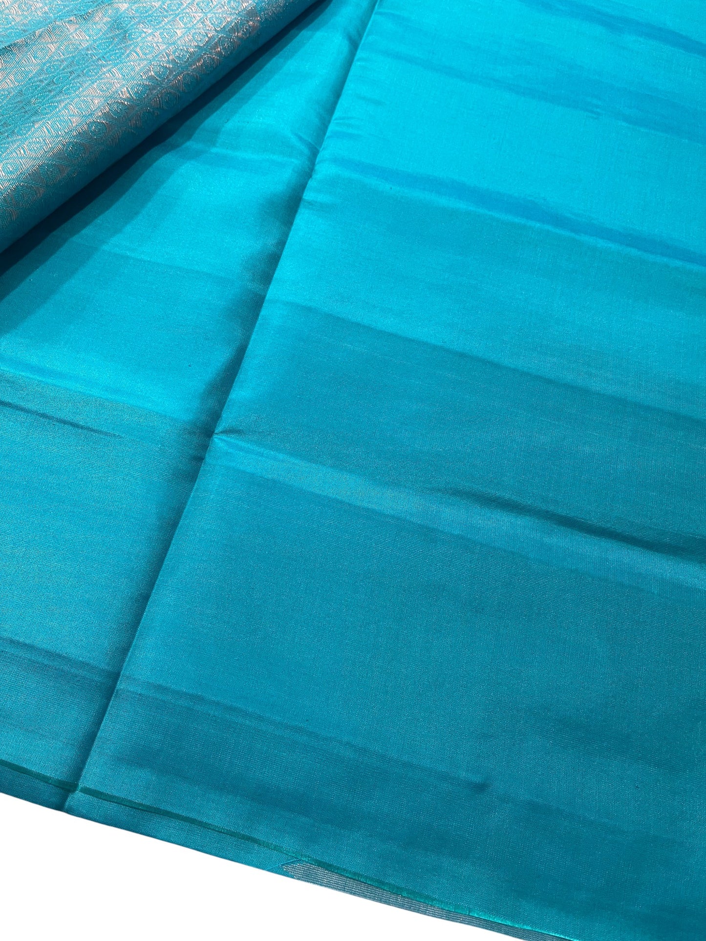 Southloom Pure Handloom Bridal Kanchipuram Silk Saree with Korvai Work (Blue)