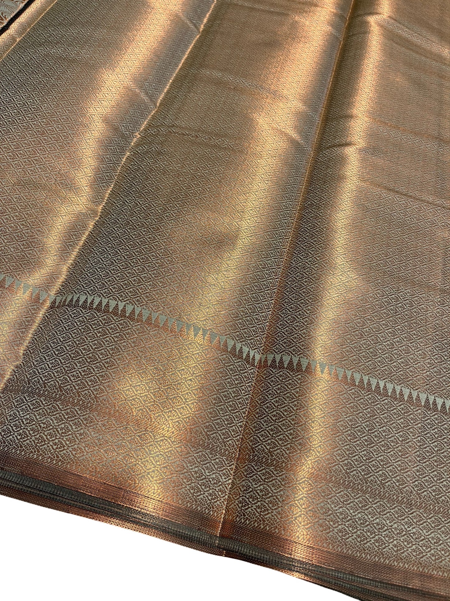 Southloom Brocade Silk Bridal Saree WIth Woven Borders And Blouse Piece