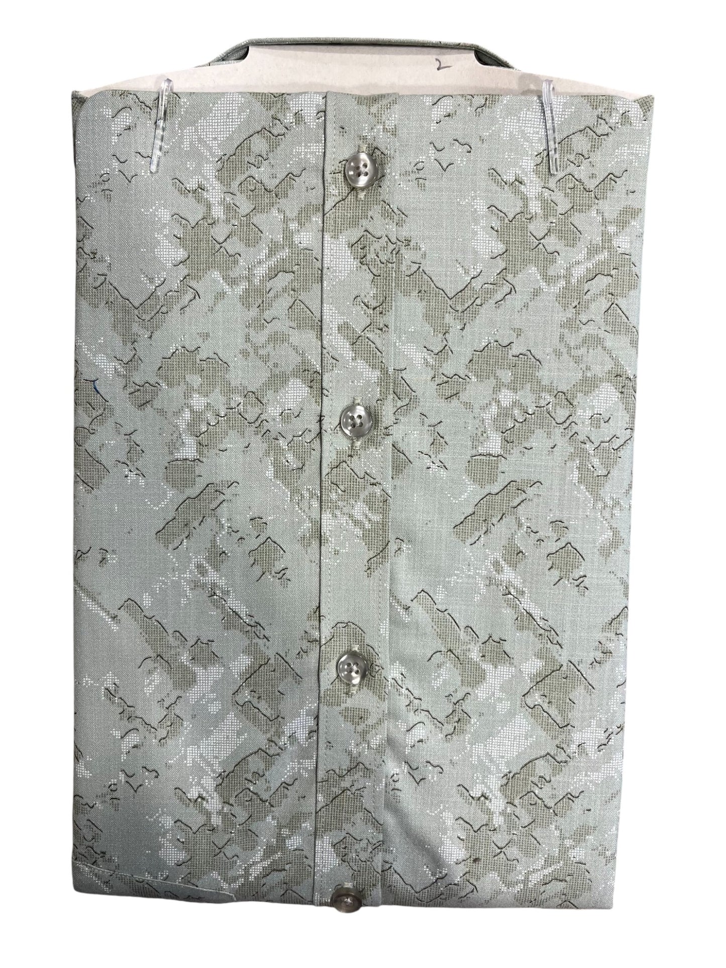 Southloom Pure Cotton Gray Printed Shirt (38 HS)