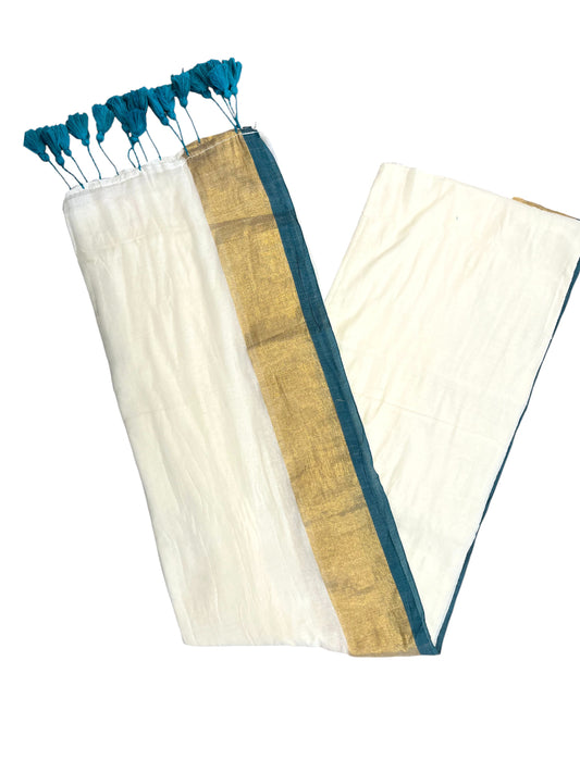 Southloom Mul Cotton 120 x 120 Soft Fabric Saree in Green Colour