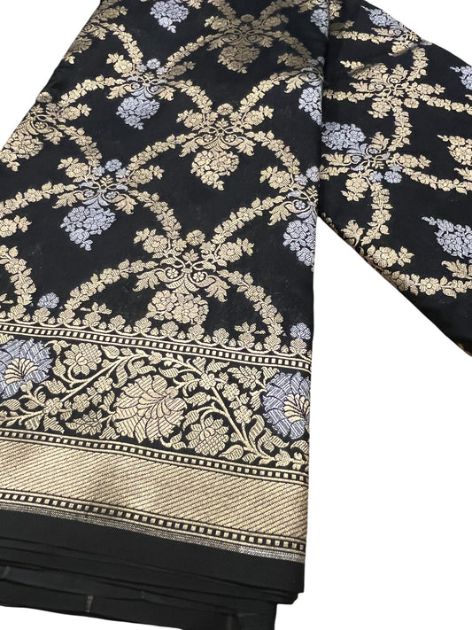 Southloom Pure Banarasi Silk Saree with Woven Work on Body and Borders