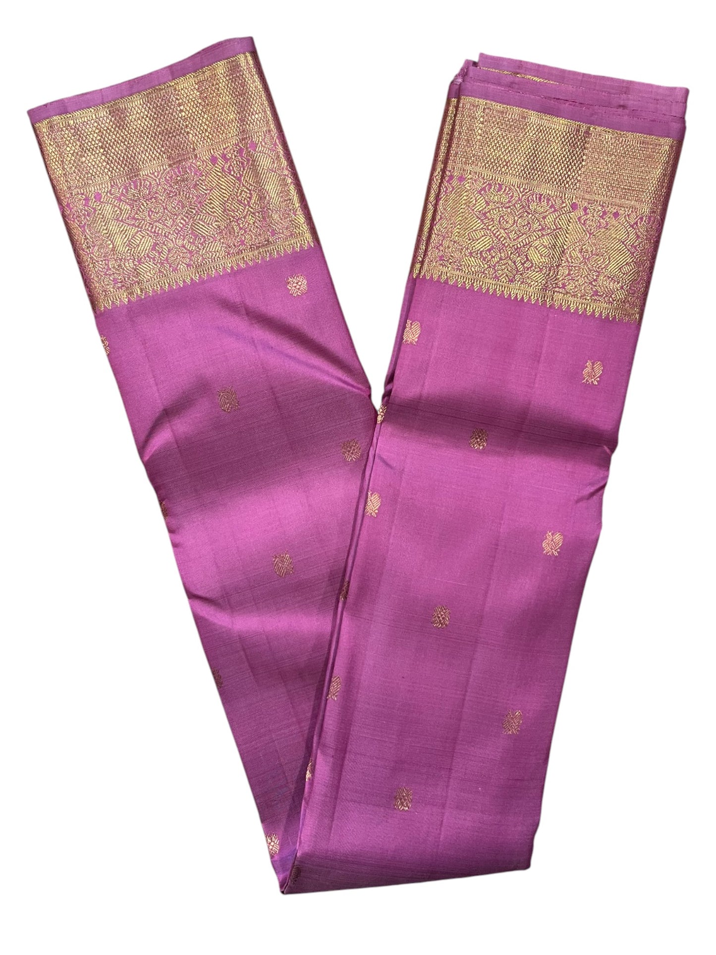 Southloom Premium Bridal Handloom Kanchipuram Silk Saree With Korvai Works (Pink)
